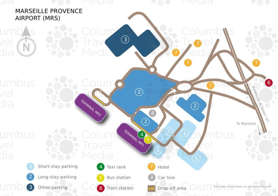 Marseille airport mp2 map