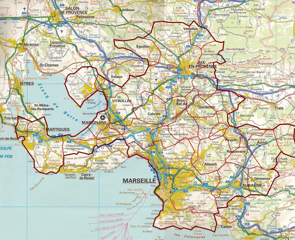 map of Marseille road