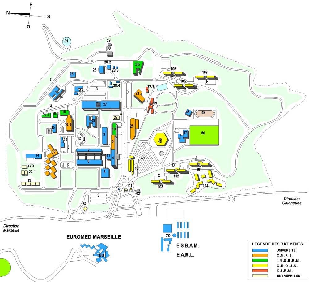 map of Marseille school