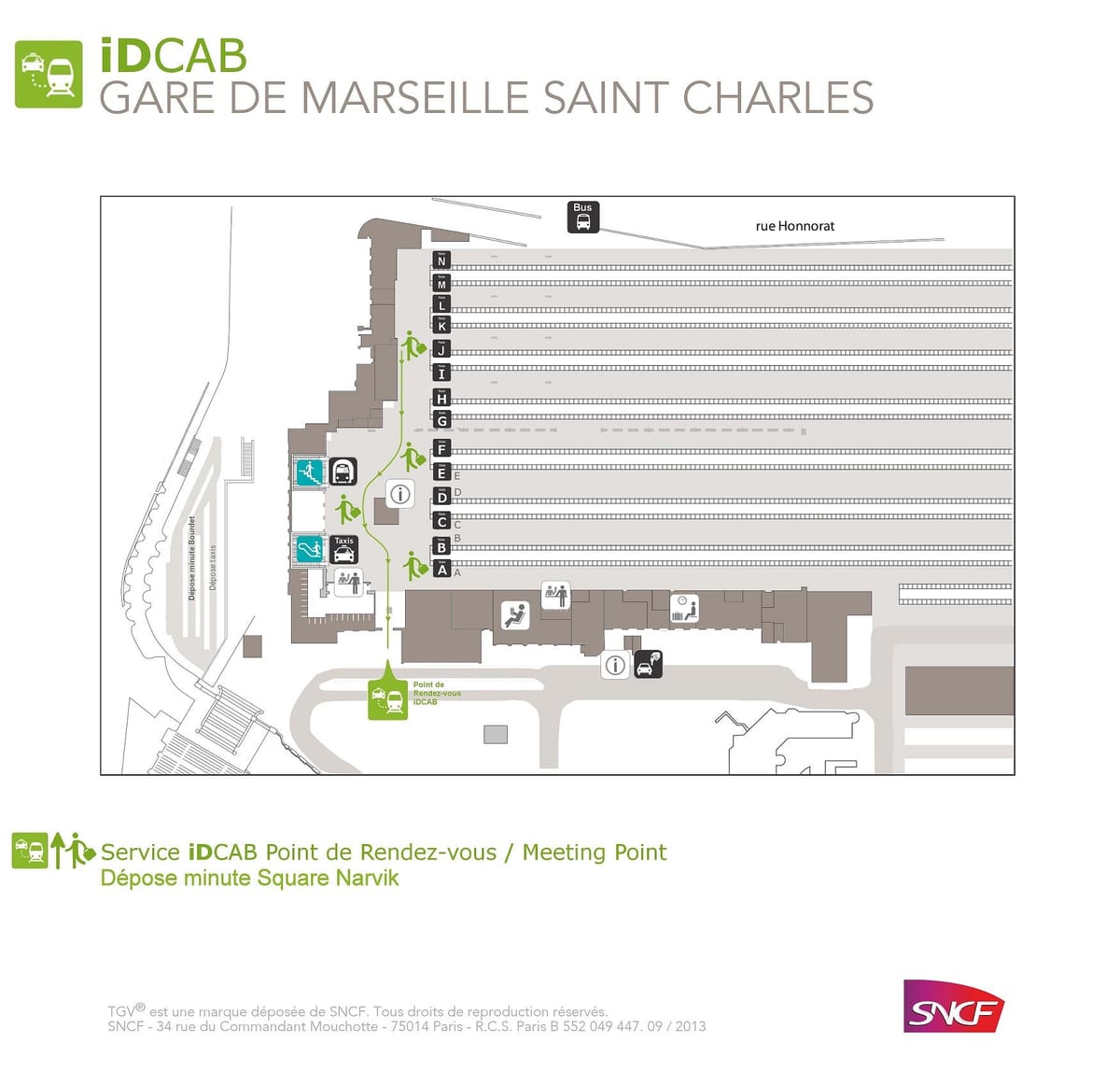map of Marseille st charles train station