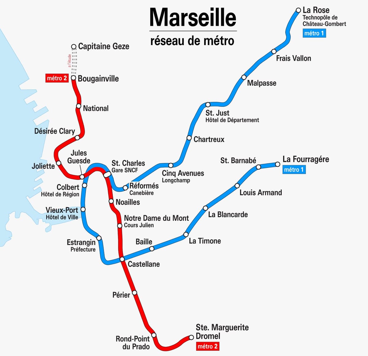 map of Marseille subway